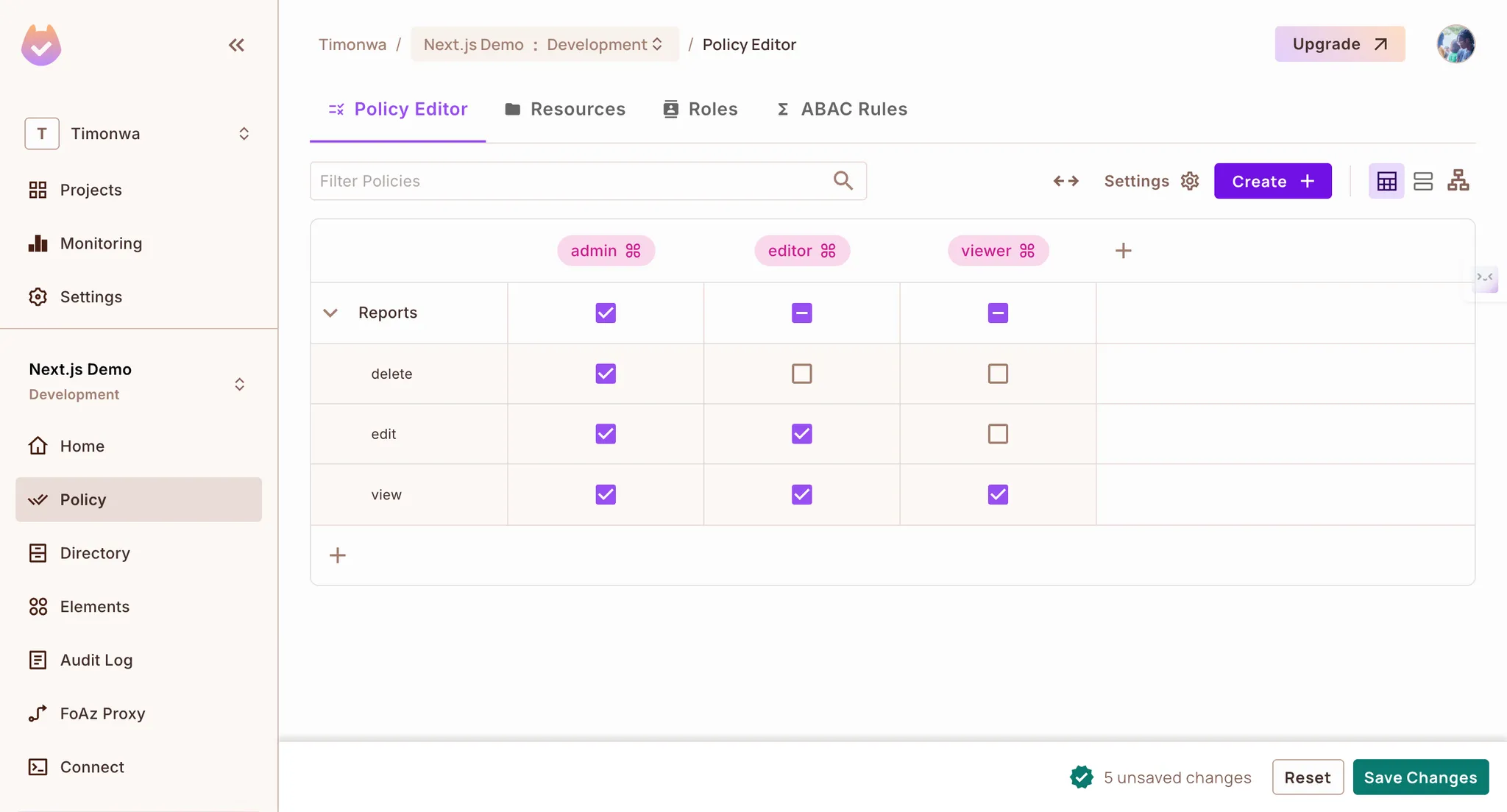 Creating policies in Permit.io